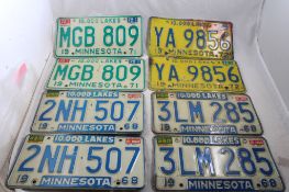 4 Minnesota License Plate Sets 1968, 68, 71, 72