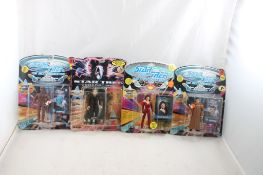 4 Star Trek TNG 1990s Figures New on Cards