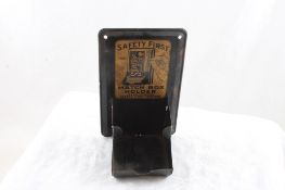 Safety First Advertising Matchbox Holder