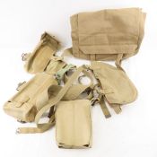 WWII British Webbing Belt, Pouches, Strap