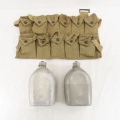 WWI Grenade Vest and 2 Canteens