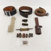 Leather Military Uniform Belt, Slings and More