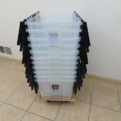 11 12 Gallon Flip Top Storage Bins & Cart
