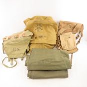 WWII Military Cargo Bags, Sea Bags
