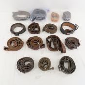 15 Military Leather Slings, Some WWII