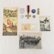 WWII German medal, tinnies, photos