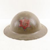 WWI US Army AEF 6th INF DIV Brodie Helmet & Liner