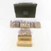 200+ .30 Cal Brass Casings & Ammo Can