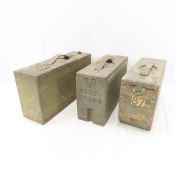 3 Wood WW2, Vietnam Era Ammo Boxes