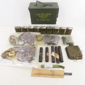 WW2 Rifle Cleaning Kits, Pouches, Rods, Ammo Can