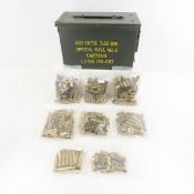 30-30 & 45 ACP Empty Brass Casings in Ammo Can