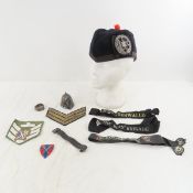WWII British Naval & Other Insignia, Cap & More
