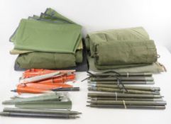 WWII US Military Cloth Tents, Liners, Stakes