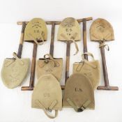 6 US M1910 T-Handle Shovels & Covers WW1, WW2