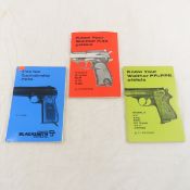 3 Walther & Czech Pistols Books, MP, HP, P38