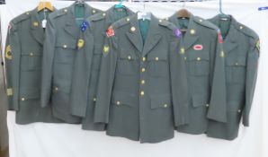 6 US Army Uniform Jackets with Patches