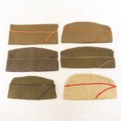 6 WWII US Army Oversea Hats