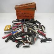 18 pound ammo can of folding pocket knives