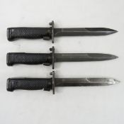 3 US M5A1 Bayonets