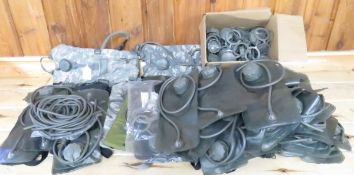 Assorted hydration backpacks, bladders, hoses