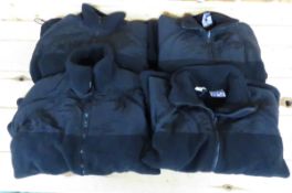 Heavy Black Fleece Jackets - Medium Regular