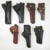 7 Vintage Leather Holsters- Hunter, Boyt