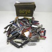 18 pound ammo can of folding pocket knives
