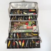 Large Vintage Tackle Box Full of Gear