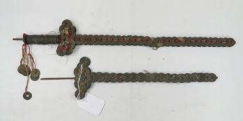 Chinese Talisman Coin Swords (Pair)