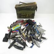 18 pound ammo can of folding pocket knives