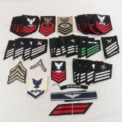 US Navy Rank patches, 2 with bullion embroidery