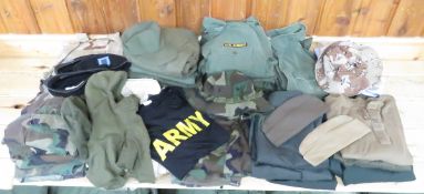 Military uniforms, caps & clothing