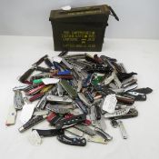 18 pound ammo can of folding pocket knives