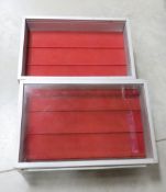 2 Wooden Tabletop Case Knife Displays