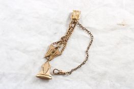 Gold Filled S.O.B. Co. Ornate Watch Fob