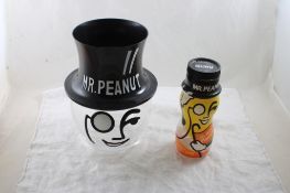 2 Mr. Peanut Containers 8 1/2