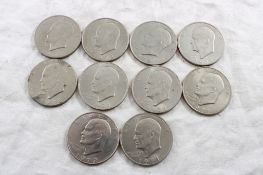 10 IKE Dollars 6 1971, 4 1972