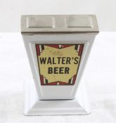 Rare Walter's Beer Tin Salt & Pepper Shaker