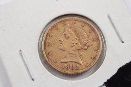 1893 $5 Gold Liberty Head Half Eagle