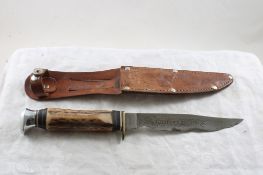 E C Solingen Germany 82X Fixed Blade Knife 9 1/2