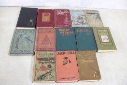 13 Antique Hard Cover Books
