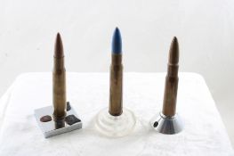 3 Brass Trench Art Cartridges Art Deco