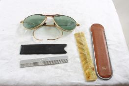 Fosta Aviator Sunglasses, 2 Pocket Combs