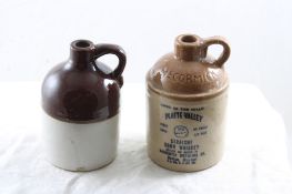 2 Stoneware Small Jugs 4 3/4