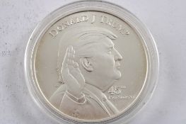 Donald Trump 45th President .999 Silver Round