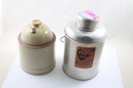 Picnic Jug, Stoneware Chicken Feeder Dome