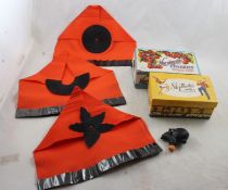 3 Crepe Paper Halloween Hats, Shoe & Candy Box