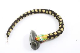 Tin Wind-Up Snake with Mouse Toy, Works