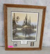 National Park Wildlife Ltd. Ed. Moose Print Framed