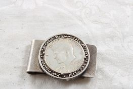 1964 Silver Kennedy Half Dollar Money Clip